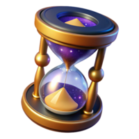 extraordinary artistic Sand Timer Empty Angled View Cutout Transparent Background authentic png