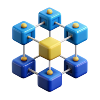 dreamy breathtaking Blockchain technology network diagram NO BACKGROUND with Transparent Background. gallery standard png