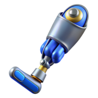 captivating harmonious vintage Prosthetic limb with advanced technology NO BACKGROUND with Transparent Background. handcrafted png