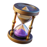 serene contemporary Sand Timer with Plastic Frame Angled View Cutout premium png
