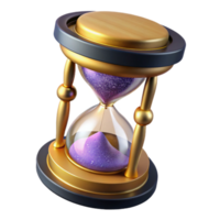 magnificent contemporary Sand Timer with Plastic Frame Angled View Cutout authentic png