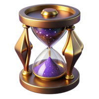 impressive traditional Sand Timer with Metal Frame Angled View Cutout detailed png