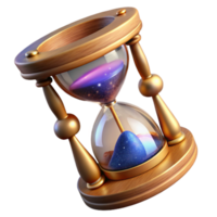 impressive creative Sand Timer with Wooden Frame Isolated Element professional png