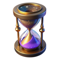 dramatic vintage Sand Timer with Plastic Frame Angled View Cutout authentic png