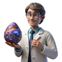 magnificent abstract Scientist Examining a Fossil Transparent authentic png