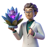 magnificent abstract Scientist Examining a Plant Transparent genuine png