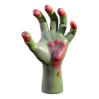 captivating inspired A single, decaying zombie hand reaching upwards. NO BACKGROUND with Transparent Background. png