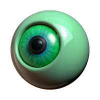 enchanting dreamy traditional A single human eye, iris a deep emerald green. NO BACKGROUND with Transparent Background. authentic png