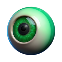 alluring avant-garde A single human eye, iris a deep emerald green. NO BACKGROUND with Transparent Background. flawless png