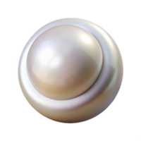 dazzling reflective industrial A single button, round and pearly white. NO BACKGROUND with Transparent Background. original png