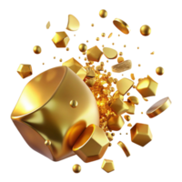 wonderful contemporary Shimmering Gold Confetti Falling Isolated Element authentic png