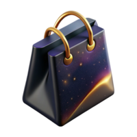 vibrant vintage Shopping Bag with Handles and Shadow Isolated high resolution png