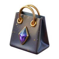 stunning rustic Shopping Bag with Handles and Shadow Isolated png
