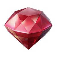 lindo distinto uma solteiro, perfeito rubi pedra preciosa, não fundo com transparente fundo. png
