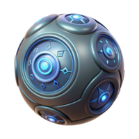 distinctive impressionist A mystical orb with glowing symbols, NO BACKGROUND with Transparent Background. fine detail png