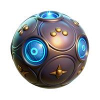 breathtaking energetic vintage A mystical orb with glowing symbols, NO BACKGROUND with Transparent Background. gallery standard png