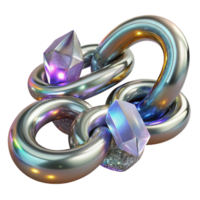wonderful classic Silver Chain with Links Detailed View Transparent Background detailed png