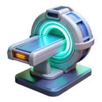 passionate captivating Futuristic medical scanner with glowing display and sensor array. NO BACKGROUND with Transparent Background. premium png
