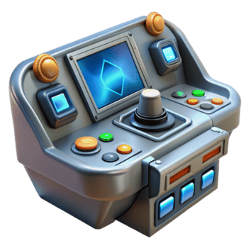 sorprendentes Incapaz astronave cabina controlar panel con iluminado botones y pantallas. No antecedentes con transparente antecedentes. png