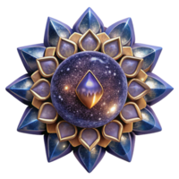 magnificent artistic Simple Mandala Form Indigo Transparent Background original png
