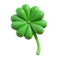 dreamy hypnotic Single four-leaf clover NO BACKGROUND with Transparent Background. high resolution png
