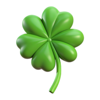 distinguished minimalist Single four-leaf clover NO BACKGROUND with Transparent Background. handcrafted png