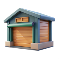 breathtaking nostalgic mid-century Garage door, sectional, automatic, NO BACKGROUND with Transparent Background. gallery standard png