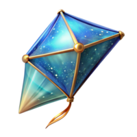 beautiful classic Sky Blue Kite Transparent Background high resolution png