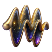 elegant artistic Sound Wave Pattern Isolated with Dynamic Shape Transparent Background high resolution png
