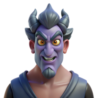 alluring distinctive Hades, god of the underworld, stern expression, NO BACKGROUND with Transparent Background. png
