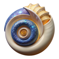 elegant minimalist Spiral Shell Representing Growth and Time Cutout high resolution png