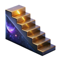 magnificent modern Staircase Illusion Ascending Descending Isolated Element high resolution png