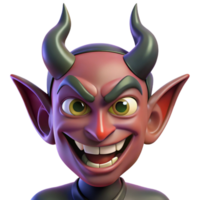 ethereal striking A mischievous imp, grinning wickedly. NO BACKGROUND with Transparent Background. ultra HD png