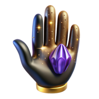 serene abstract Symbolic Hand Gesture Cutout with Dramatic Shadow authentic png
