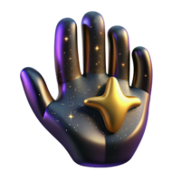 impressive traditional Symbolic Hand Gesture Cutout with Dramatic Shadow high quality png