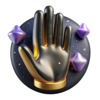 elegant abstract Symbolic Hand Gesture Cutout with Dramatic Shadow high resolution png