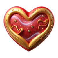 extraordinary modern Symbolic Heart Iconography Cutout with Red Color authentic png