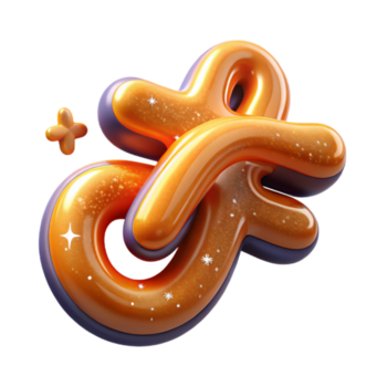 schön rustikal Mandarine Skript Schriftart Plus Zeichen isoliert hoch Auflösung png