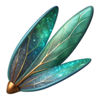 magnificent rustic Teal Dragonfly Wing Fractal Transparent Background exclusive png