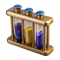 serene artistic Test Tubes in Rack Close Up Cutout Element high quality png