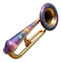 vibrant creative Trombone Isolated with Extended Slide and Polished Finish authentic png