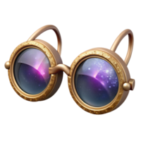 serene abstract Victorian Spectacles Wire Frames Isolated detailed png