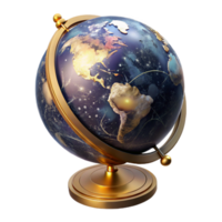 beautiful abstract Vintage Globe Detailed Cartography Transparent Background authentic png