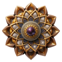 wonderful modern Vintage Mandala with Retro Style Tan Transparent high resolution png