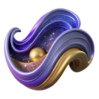 serene modern Wave Illusion Flowing Lines Cutout Element premium png
