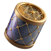 elegant rustic Wireframe Cylinder 3d Model Perspective View Isolated high quality png