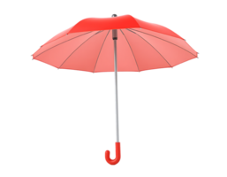 Open red umbrella isolated on transparent background png