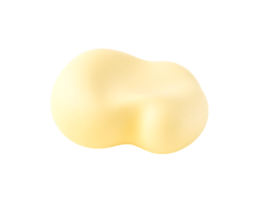 Abstract 3D Rendered Yellow Blob Shape png