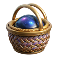 dramatic modern Woven Basket with Lid Rustic Style Isolated exclusive png