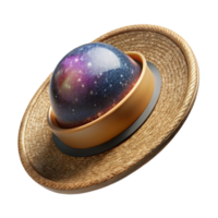 stunning abstract Woven Straw Hat Top Angle Transparent Background authentic png